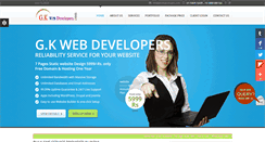 Desktop Screenshot of gkwebdevelopers.com